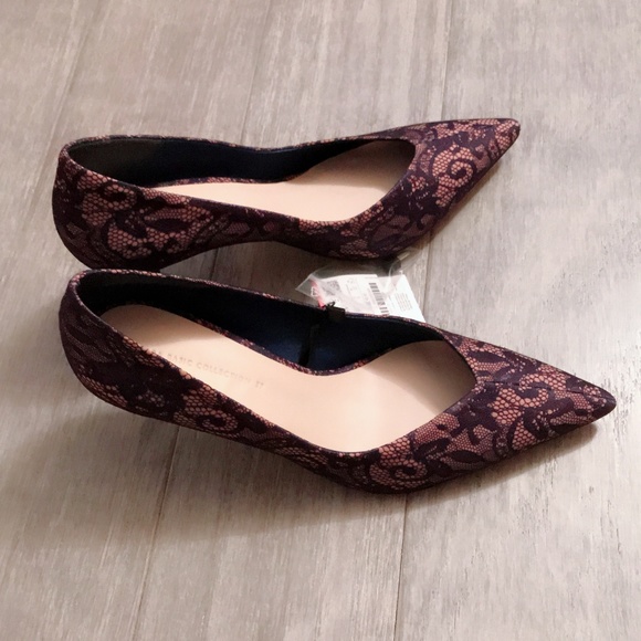 ZARA Lace Court Shoes:Blue, US 7.5, 8/EUR 38, 39 - Picture 5 of 6